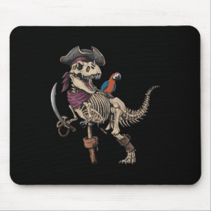 Mousepad Pirata Esqueleto Dinossauro T Rex Engraçado Tyrann
