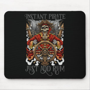 Mousepad Pirata Instantânea Apenas Adicione Rum Halloween C
