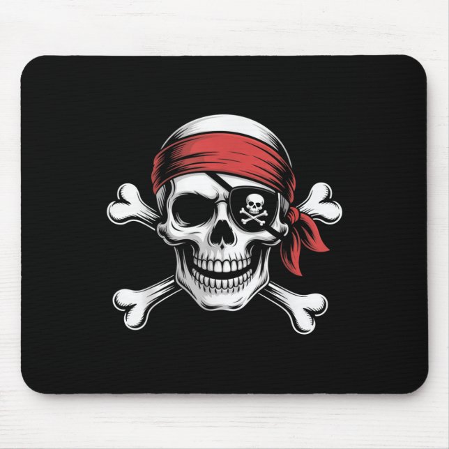 Mousepad Pirata Preguiçosa Bandana Halloween Figurume Men B (Frente)