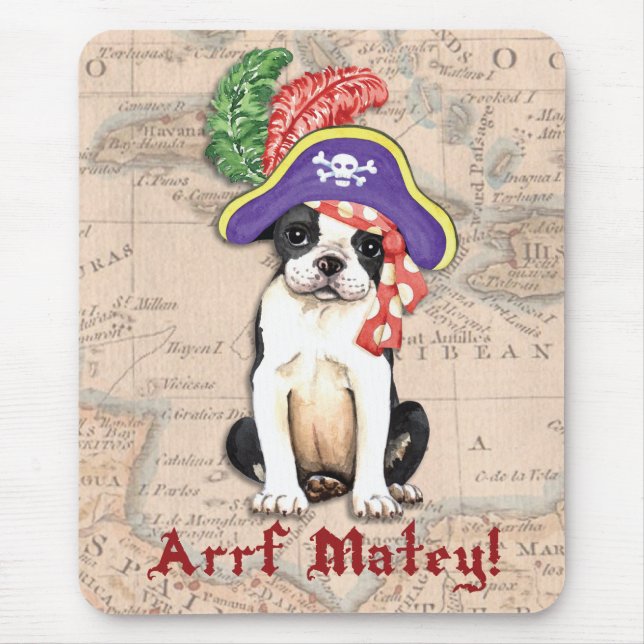 Mousepad Pirata Terrier de Boston (Frente)