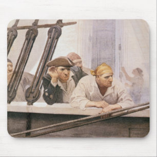 Mousepad Piratas Antigos Brig Covenant em uma Névoa por NC 
