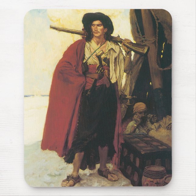Mousepad Piratas Antigos Bucaneiro era um camarada pitoresc (Frente)