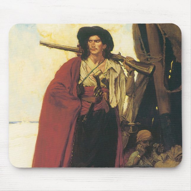 Mousepad Piratas Antigos Bucaneiro era um camarada pitoresc (Frente)