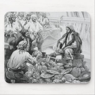 Mousepad Piratas Antigos Contando seus Tesouros e Pilhagens