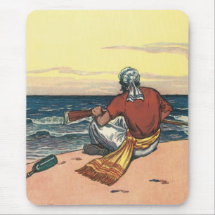 Mousepad Piratas Antigos, Encalhados em uma Ilha Deserta