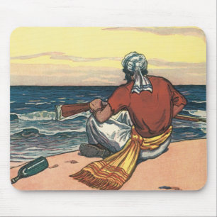 Mousepad Piratas Antigos, Encalhados em uma Ilha Deserta