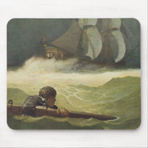 Mousepad Piratas Vintage, Naufrágio do Covenant por NC Wyet