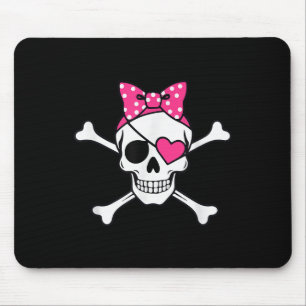 Mousepad Pirate Girl Skull Heart Outfit Toddler Namorados P