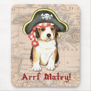 Mousepad Pirate Hat Beagle