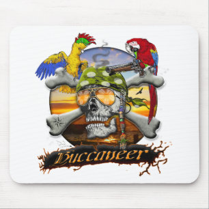 Mousepad Pirate Parrots Skull e Cross Bones