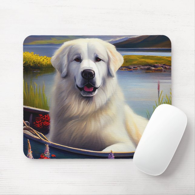 Mousepad Pirenéus excelentes em um remo: Uma aventura cêntr (Com mouse)