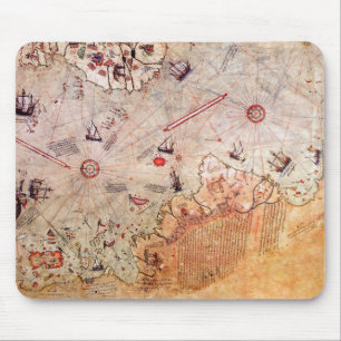 Mousepad piri reis antiga história do mapa misterioso Anta
