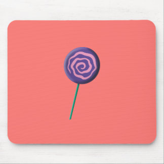 Mousepad Pirulito roxo torcido com rosa