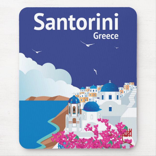 Mousepad Piscina de Santorini (Frente)