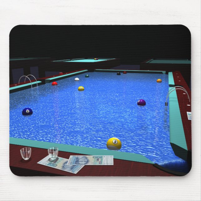Mousepad Piscina do mouse Billiard (Frente)