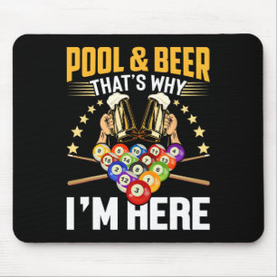 Mousepad Piscina e cerveja, é por isso que estou aqui, doen