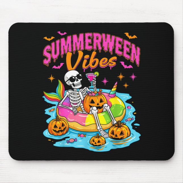 Mousepad Piscina Flutuante de Halloween de Summerween Esque (Frente)
