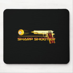 Mousepad Piscina Ll Sharoter Billiards Gun Amarelo