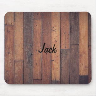 Mousepad Piso de madeira com seu nome