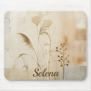 Mousepad Piso de Rato de Flores e Grama Prensados