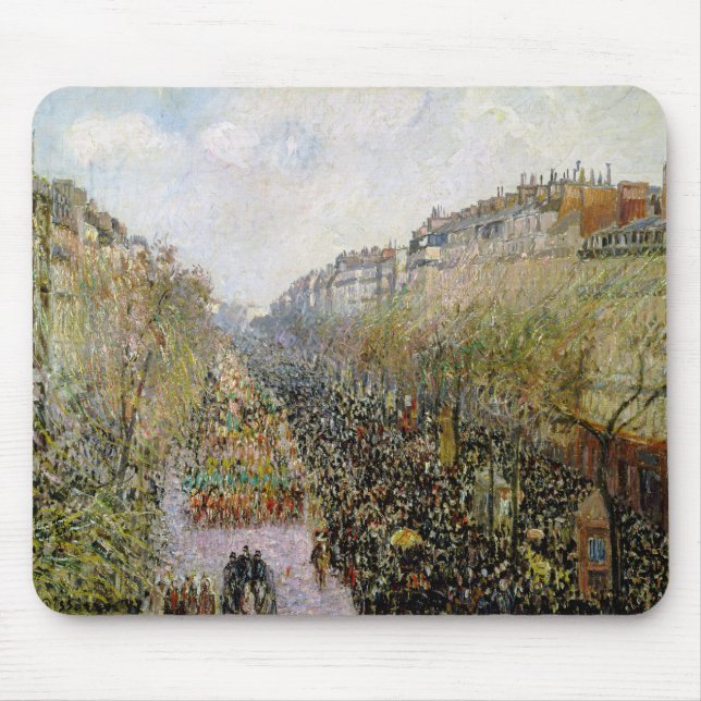 Mousepad Pissarro - Boulevard Montmartre, Mardi Gras (Frente)