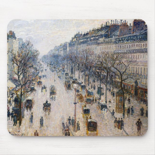 Mousepad Pissarro - Boulevard Montmartre, Winter Morning (Frente)