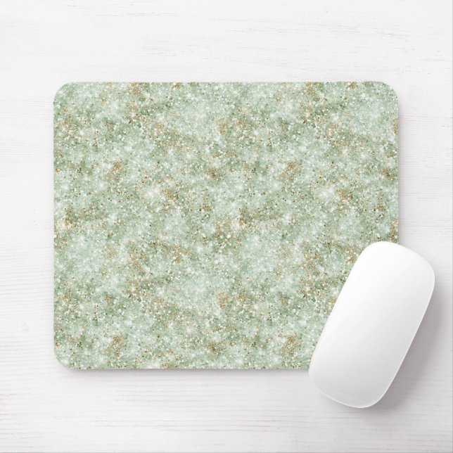 Mousepad Pistache Verde Glitzy Falso Brilho (Com mouse)