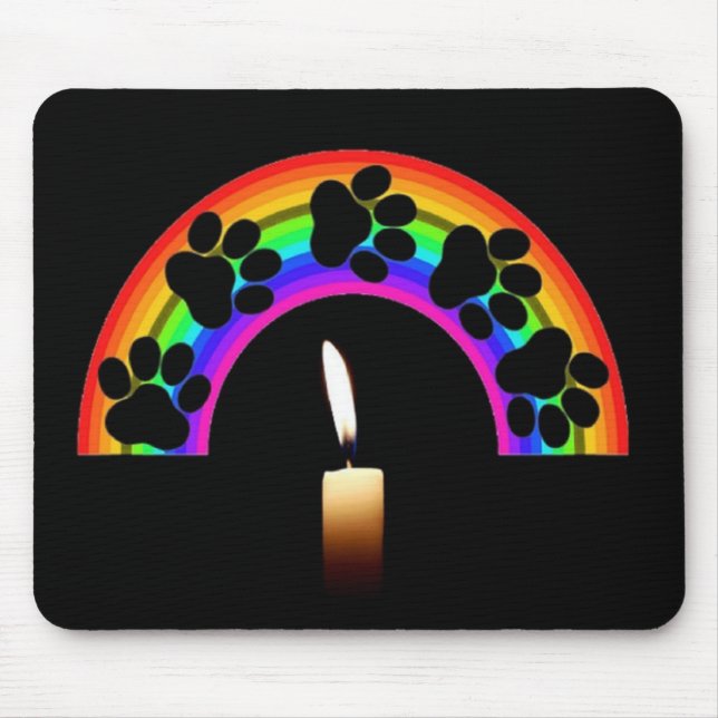 Mousepad Pistas De Bocal Num Arco-Íris Com Vela (Frente)