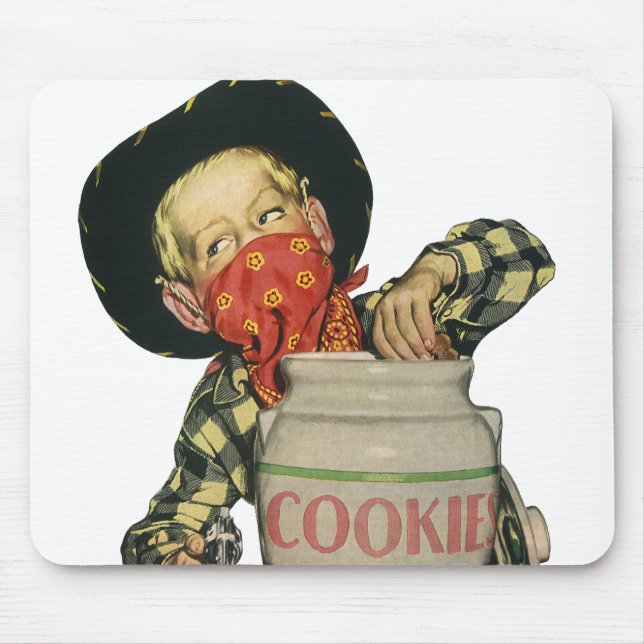 Mousepad Pistola de Brinquedo de Cowboy Antigo Mão na Jarra (Frente)