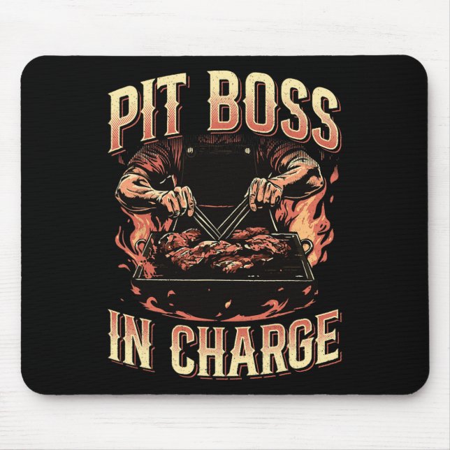 Mousepad Pit Boss No Comando Mestrados De Grelha De Churras (Frente)