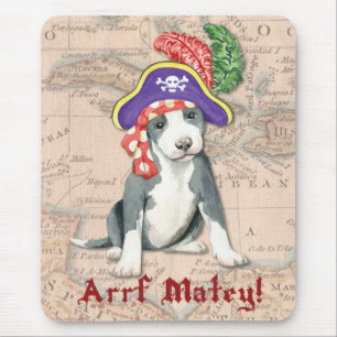 Mousepad Pit Bull Terrier Pirate