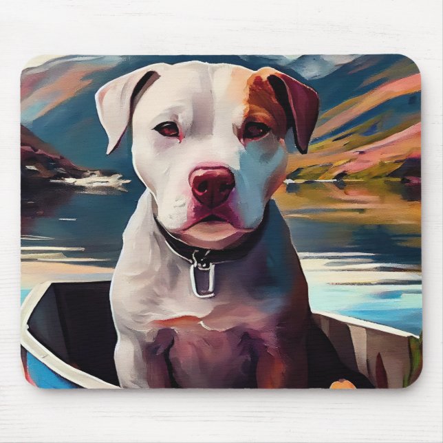 Mousepad Pitbull em um remador: Uma aventura cêntrica (Frente)