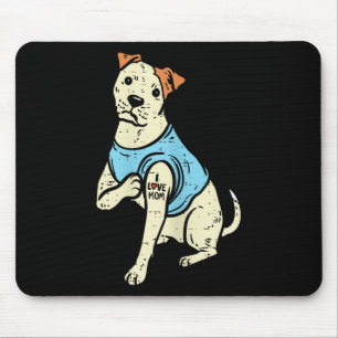 Mousepad Pitbull Eu Amo Mamãe Tatto Pittie Dog Proprietário