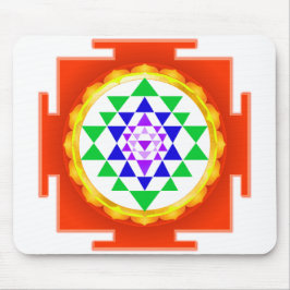 Mousepad PixDezines Sri Yantra Chakra Limpeza/Brilho Laranj