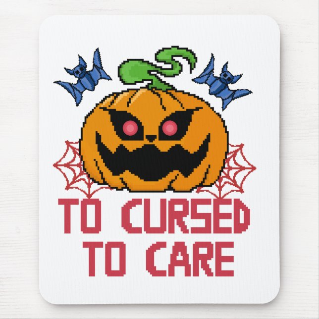 Mousepad Pixel Art Halloween Pumpkins, Skulls & Bats (Frente)