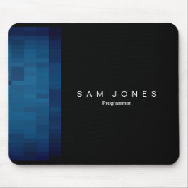 Mousepad Pixel Azul Preto Moderno N