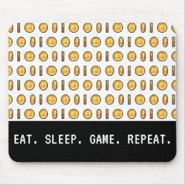 Mousepad Píxel das Moedas dos Jogos Retroativos