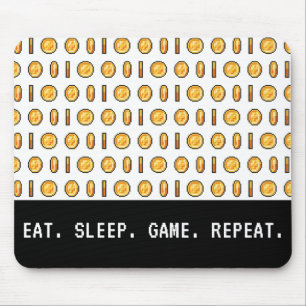 Mousepad Pixel das Moedas dos Jogos Retroativos