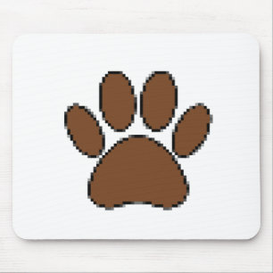 Mousepad Pixel Dog Paw Print