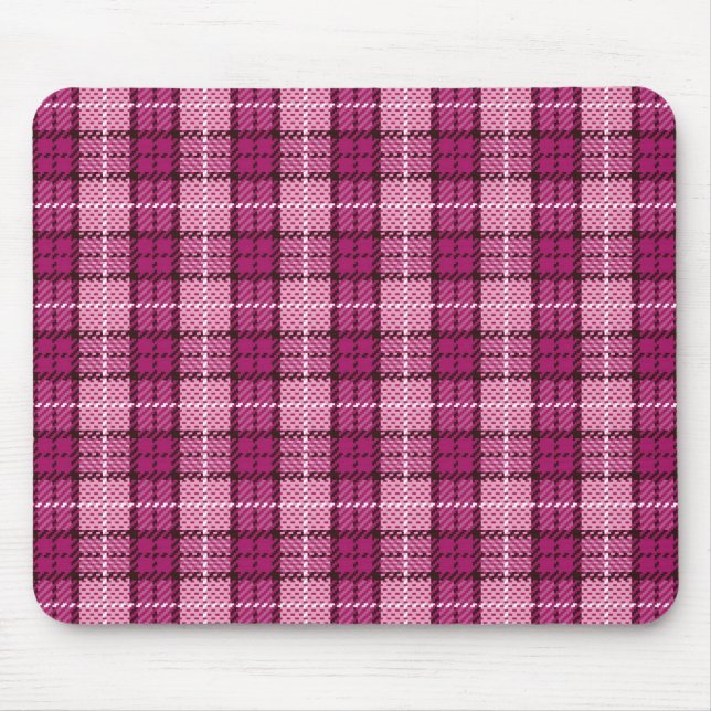 Mousepad Pixel Plaid_Magenta-Black (Frente)