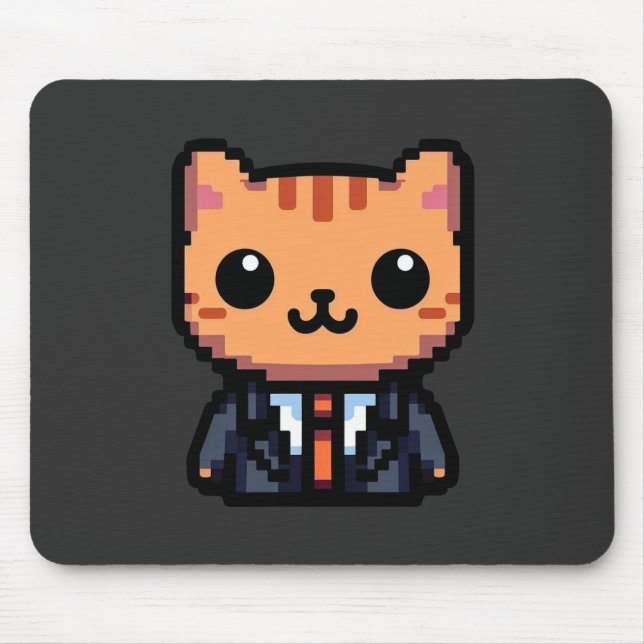 Mousepad Pixel Purrfection Cat (Frente)