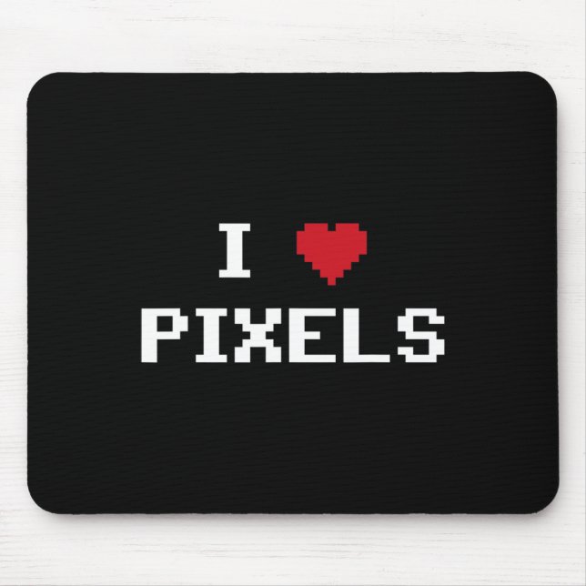 Mousepad Pixels de amor C64 Ventiladores Cardíacos Jogo Cam (Frente)