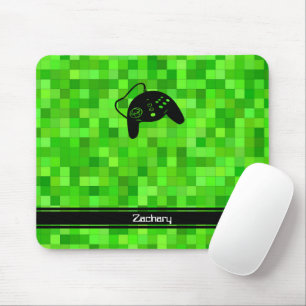 Mousepad Pixels de Jogador Verde   Personalizado