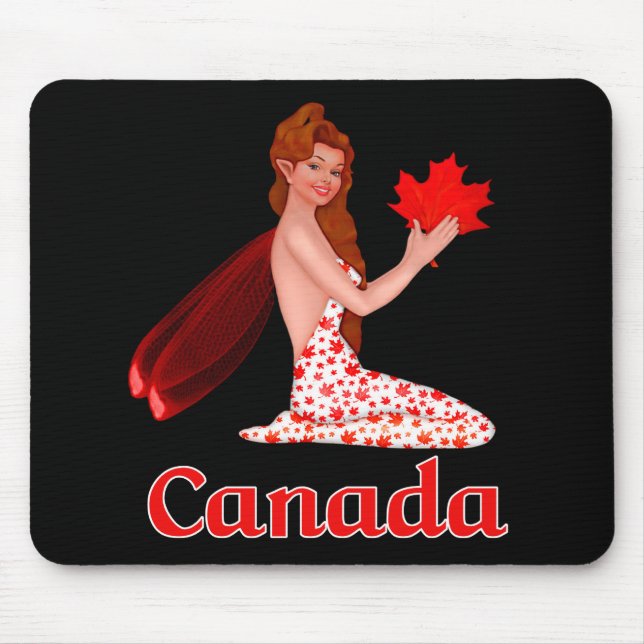 Mousepad Pixie canadense com Folha de Maple (Frente)