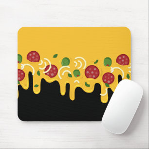 Mousepad Pizza de Queijo Derretido Divertida Retro Keto Fes
