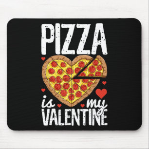 Mousepad Pizza É Meu Peppero De Coração Dia de os namorados