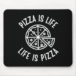 Mousepad Pizza É Vida É Pizza Engraçado