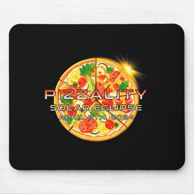 Mousepad Pizza Eclipse Solar Fofinha Pizzalidade Eclipse (Frente)