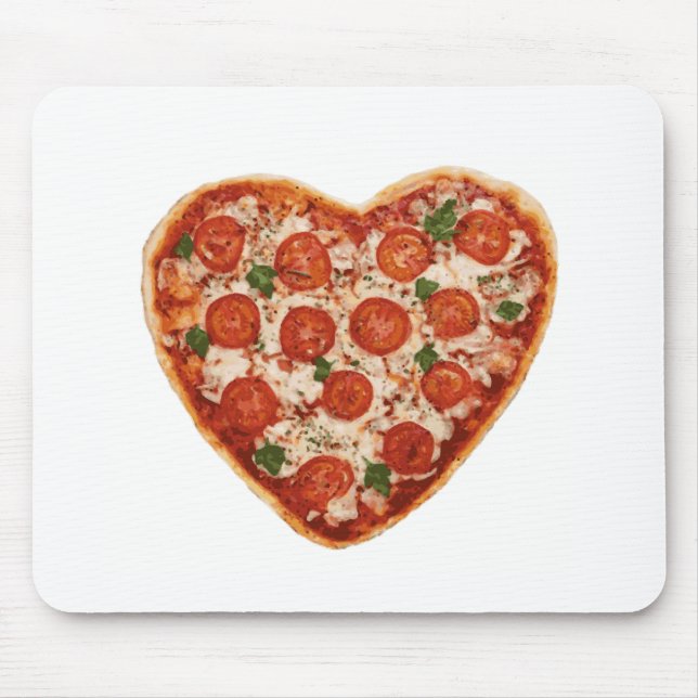 Mousepad pizza em forma de coração (Frente)
