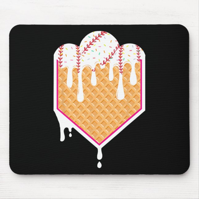 Mousepad Placa caseira de cone de waffle Bysebyll com gotej (Frente)